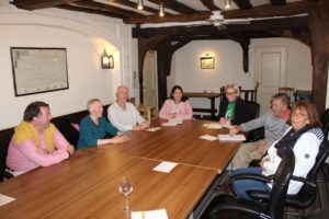 Priti Patel MP with members of the Coggeshall Working Group
