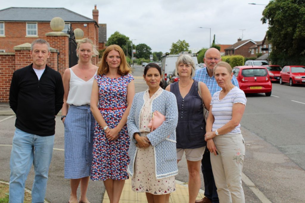 Priti Patel MP meets local residents to assess long term nuisance car parking problem in Copford