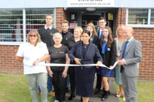 Priti Patel opens the new Personalise premises in Crittall Place, Witham