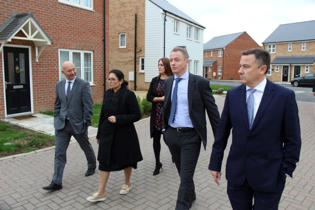 Priti visits new homes site in Stanway