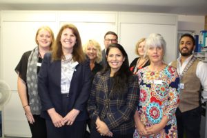 Priti Patel MP with the Silver End Surgery team