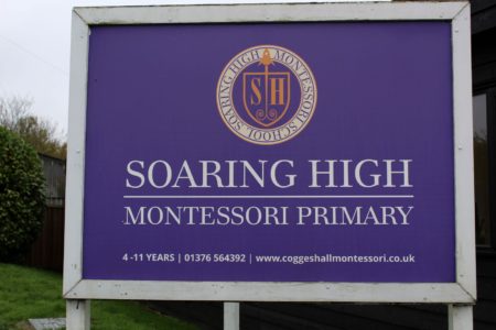 Montessori School sign