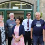 Priti Patel (centre) with Trustees and staff at the Museum of Power, Maldon.