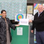 Priti Patel with Ian Cass, Compliant Solutions (20 years)