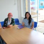 From left: Faye Welsher, Family Liaison Officer, Jane Bass, CEO of Connected Learning, Priti Patel MP and Victoria Gooding, Head of School.