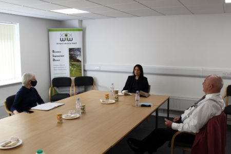 Priti meets with Witham Industrial Watch directors, Kate Carling and Neil Jesse.