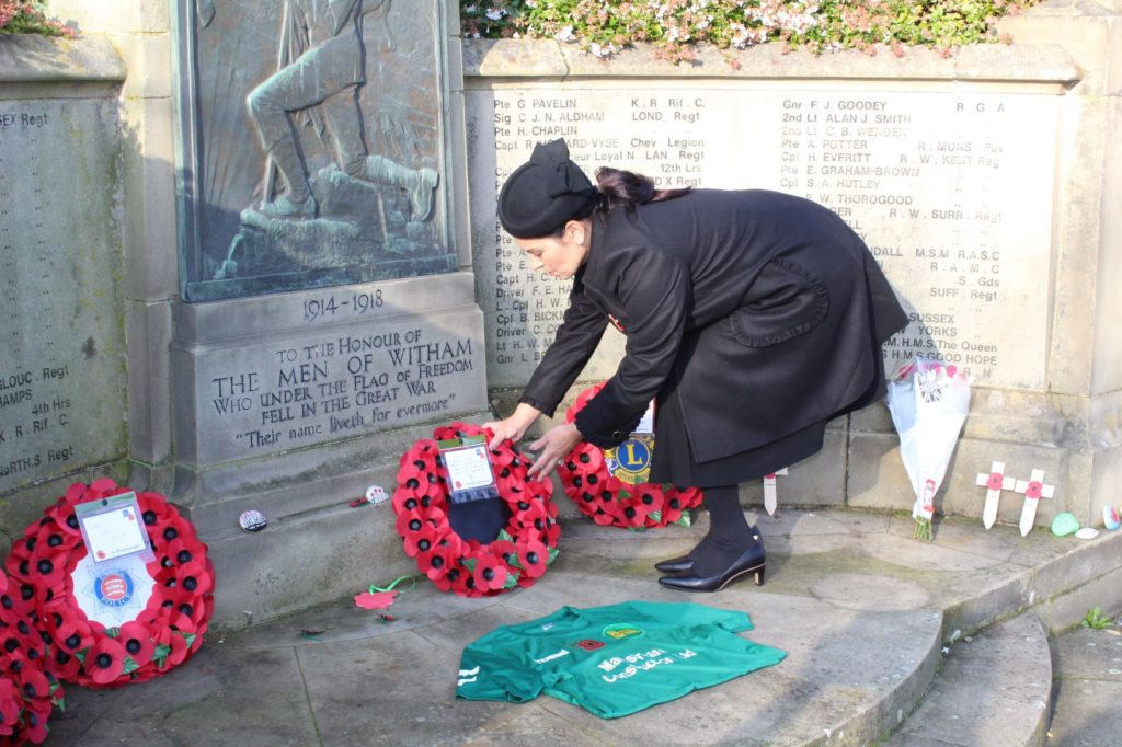 Witham MP lays wreath to the fallen at Town’s War Memorial