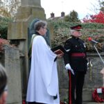 Rev. Dr Jonathan Pritchard (Witham & Villages Ministry) and Col Charles Thomas (Dep Lieutenant of Essex) lead the service at the Witham War Memorial.