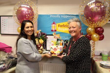 Priti Patel MP with Danielle Gadd, Manager of the Farleigh Hospice Shop in Witham