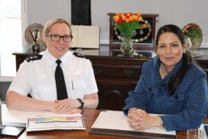 Priti Patel MP with the new North Local Area Commander, Chief Superintendent Claire Talbot.