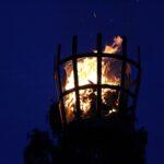 The Witham beacon burns brightly in the night sky