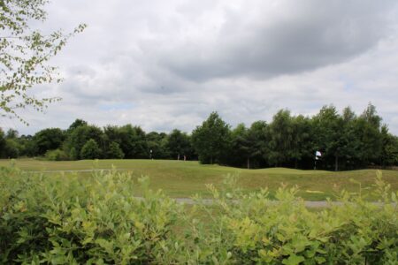 Picturesque scenery on one of the two 9 hole golf courses at Rivenhall Oaks Golf Centre