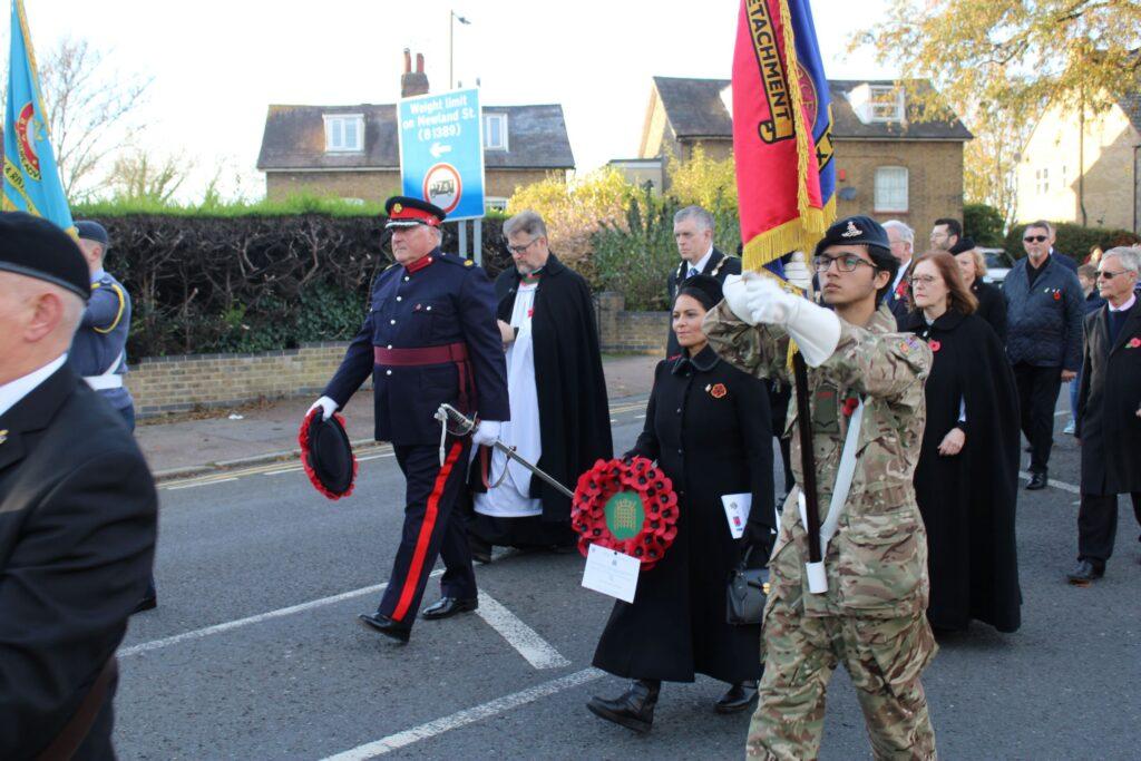 Remembrance Day Parade for the fallen is led by Witham MP