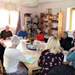 Priti Patel MP in conference at Lauriston Farm with Spencer Christy, Farm Director (head of table) and representatives from the National Lottery Community Fund, the Community College Fund and Essex County Council.