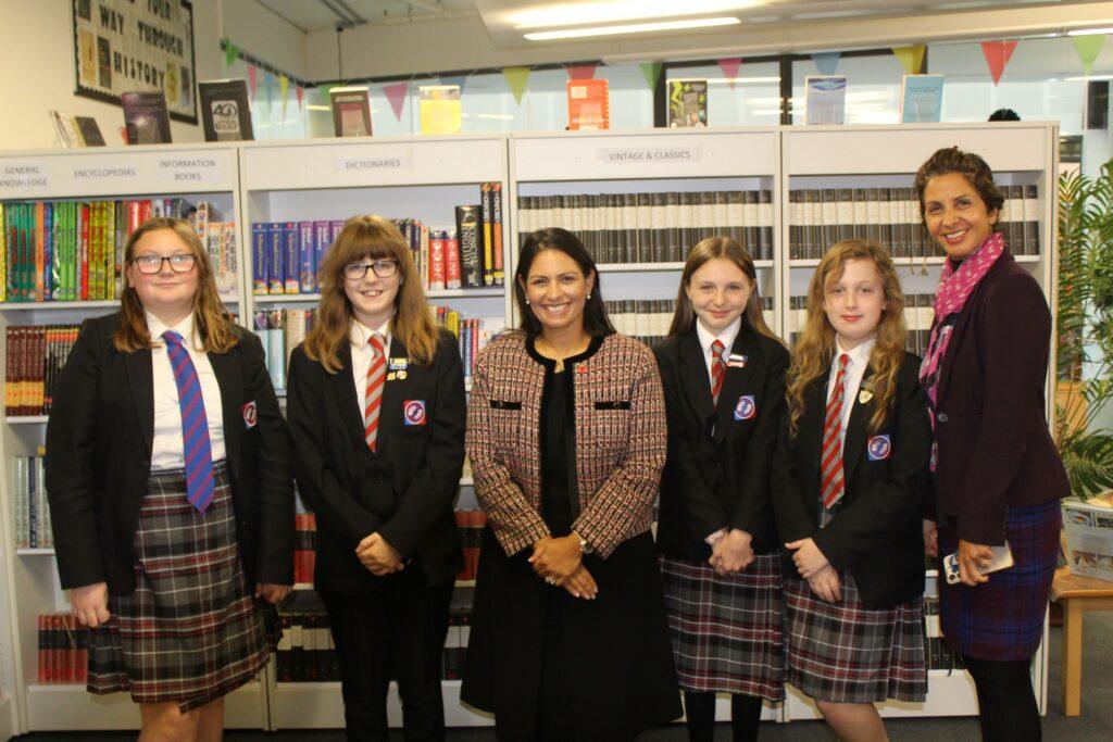 Priti joins students at Maltings Academy to  support their plans for community engagement
