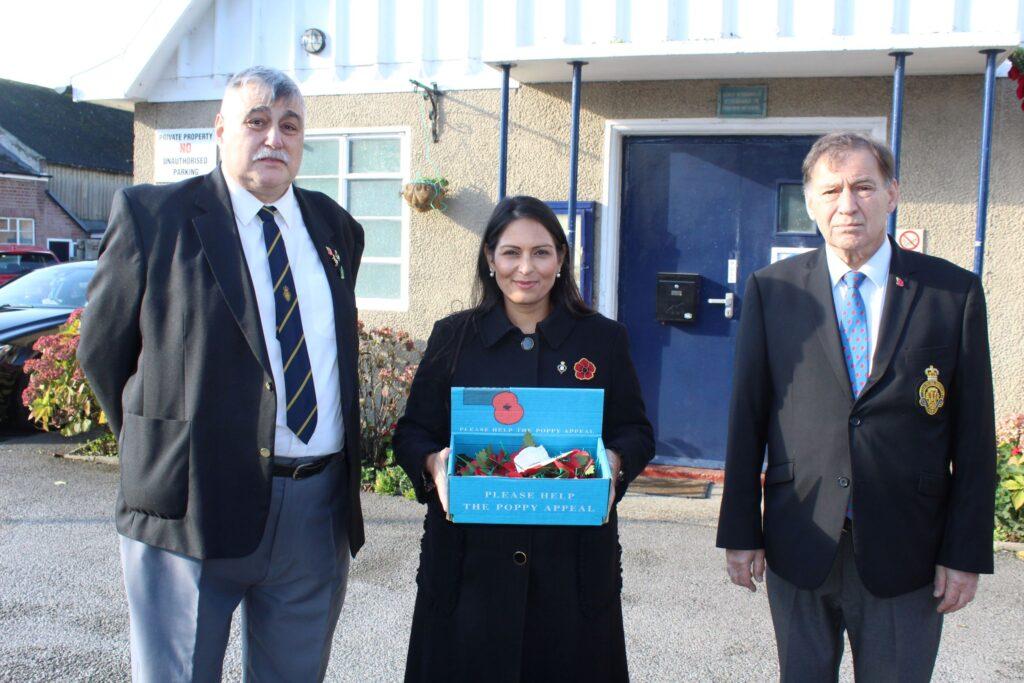 Priti Patel gives her support to the Royal British Legion’s  annual Witham Poppy Appeal