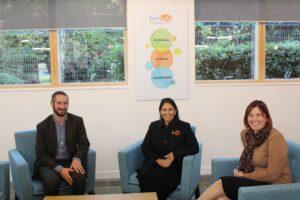 Priti Patel MP during her meeting with Emma Palmer, CEO of Eastlight Community Homes and Dave Smith, Head of Community & Stakeholder Engagement.