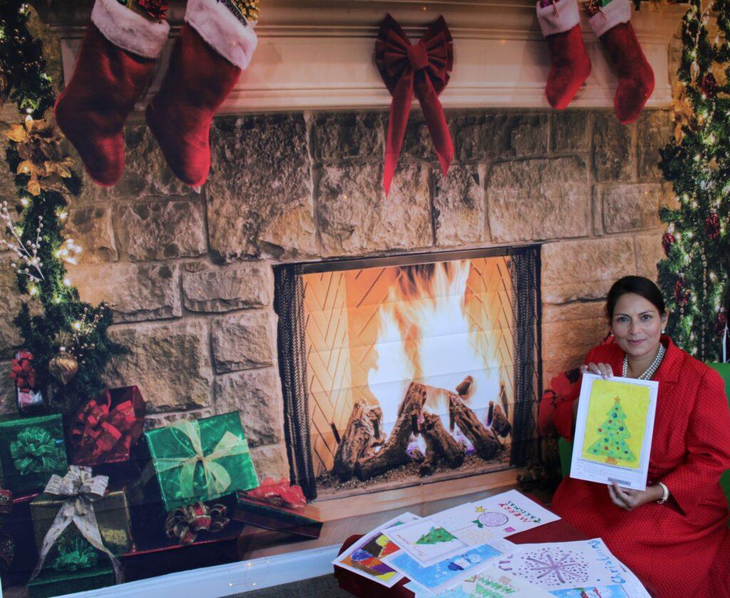 Priti Patel MP announces winner of her 2022 School Christmas Card Competition