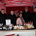 Priti Patel MP on the Tiptree Patisserie stall at the Witham Christmas Fayre.