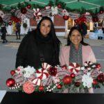 Priti pays a call on the Garland Girls Essex stall at the Witham Christmas Fayre.