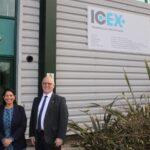 Priti Patel MP with John Russell, CEO of ICEX Ltd, during her tour of Witham WIW members.