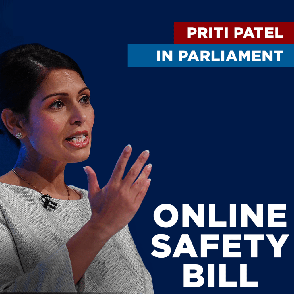 Priti secures key change to Online Safety Bill
