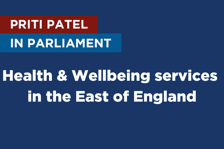 Priti highlights regional health issues in Parliamentary debate