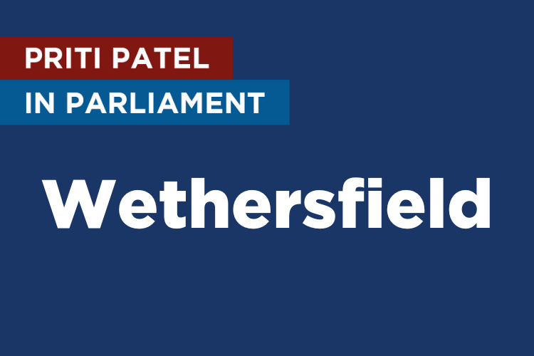 Priti writes to Home Secretary on Wethersfield