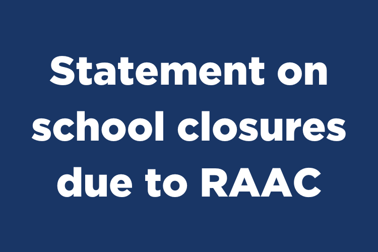 Statement on RAAC school closures
