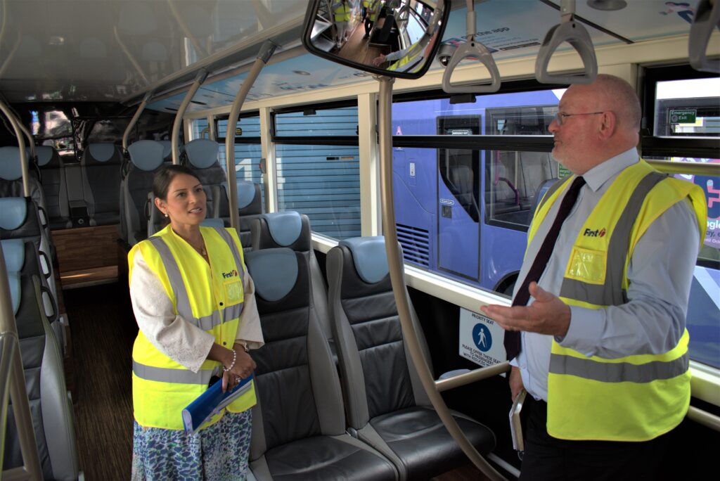 Priti visits First Bus Essex to discuss constituent concerns