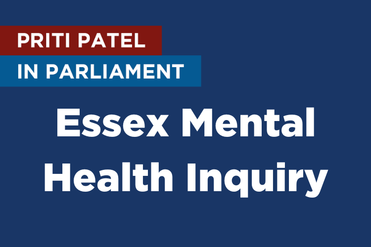 Witham MP presses Health Secretary for update on the statutory inquiry into mental health services in Essex