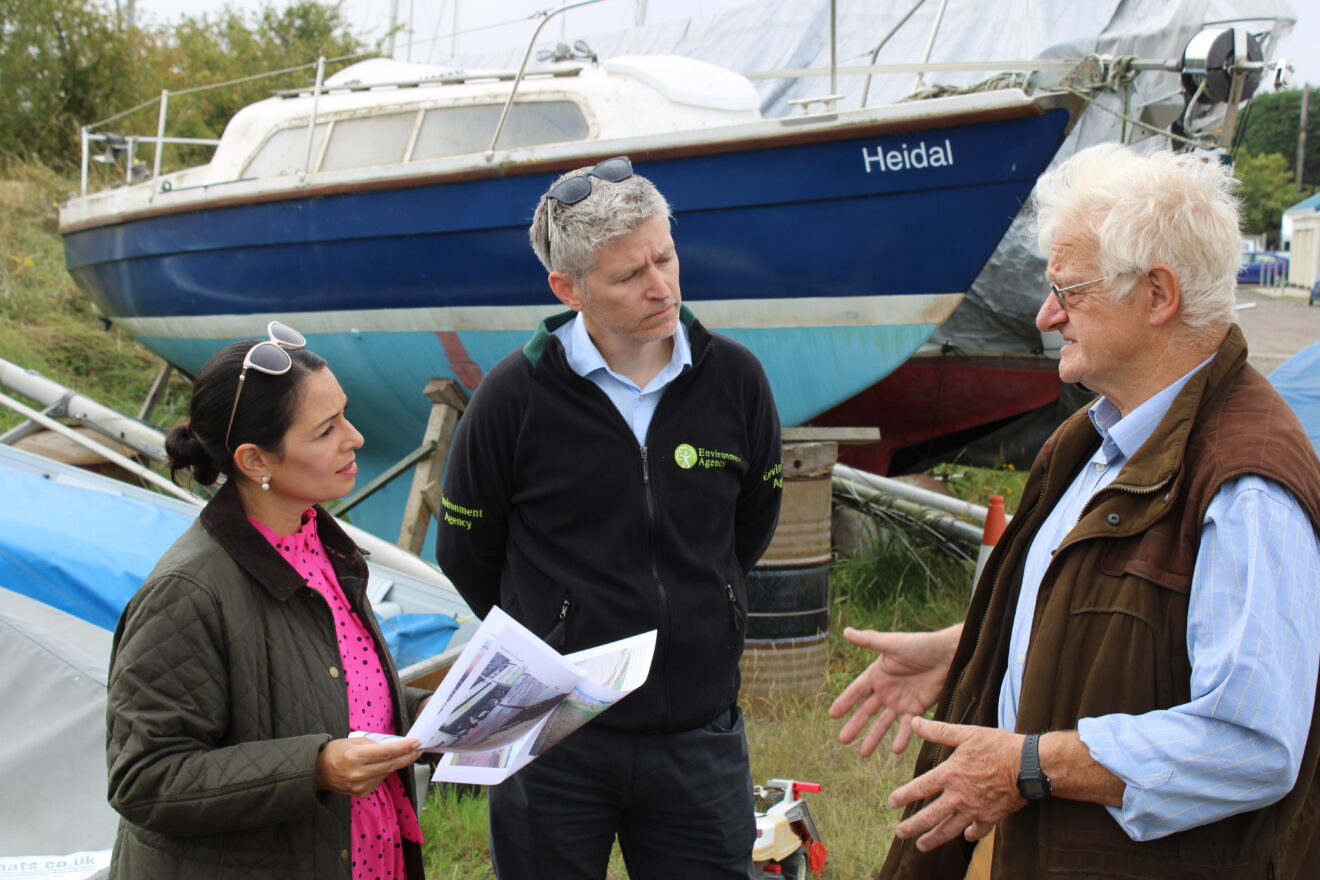 Priti with Environment Agency director Graham Verrier and ECO chair Andrew St Joseph