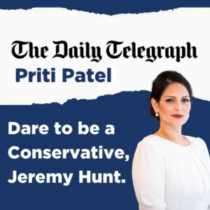 Priti Patel writes in the Telegraph about her vision for the Autumn Statement.