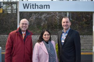 Priti meets with Greater Anglia bosses at Witham station