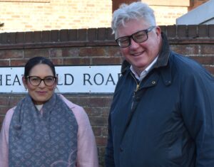 Priti with Leader of Essex County Council Cllr Kevin Bentley