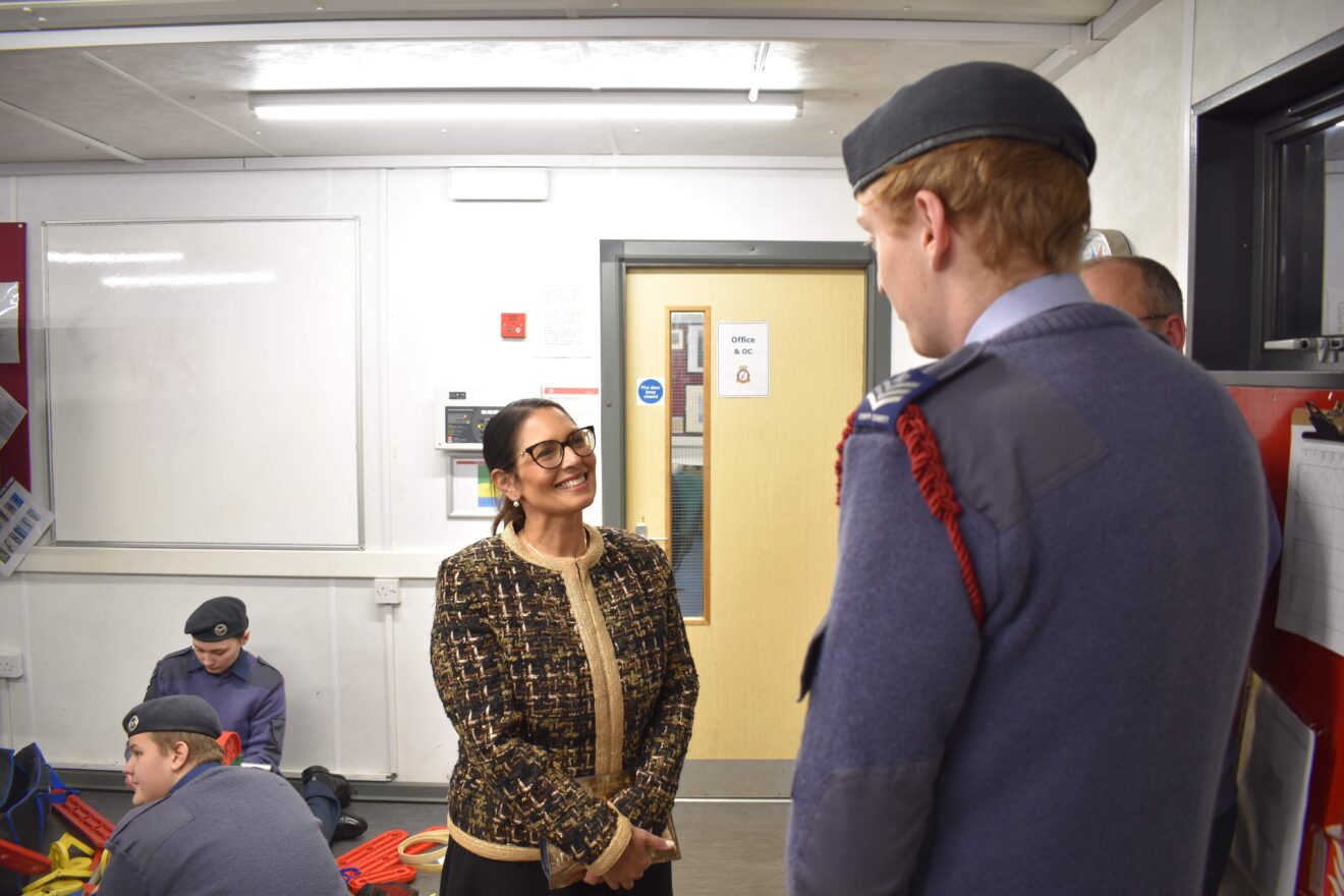 Priti meets RAF cadets in Witham.