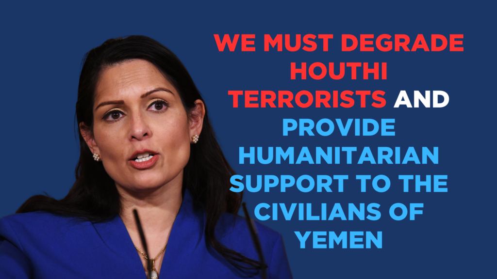 Priti speaks during the Prime Minister’s statement on Yemen