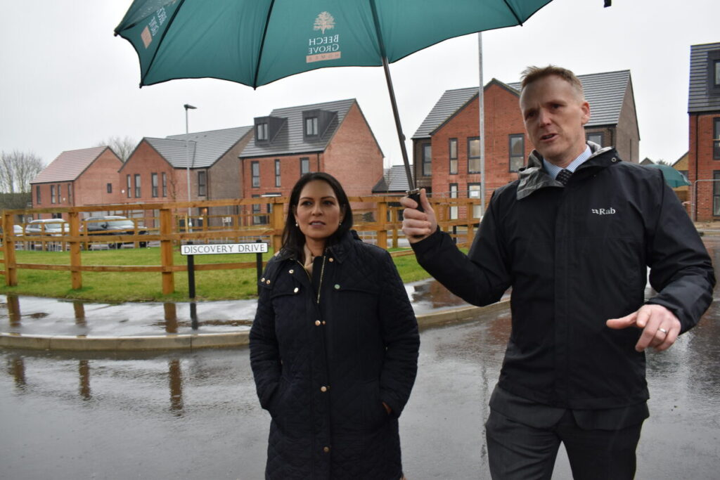 Priti tours new housing development in Witham Town